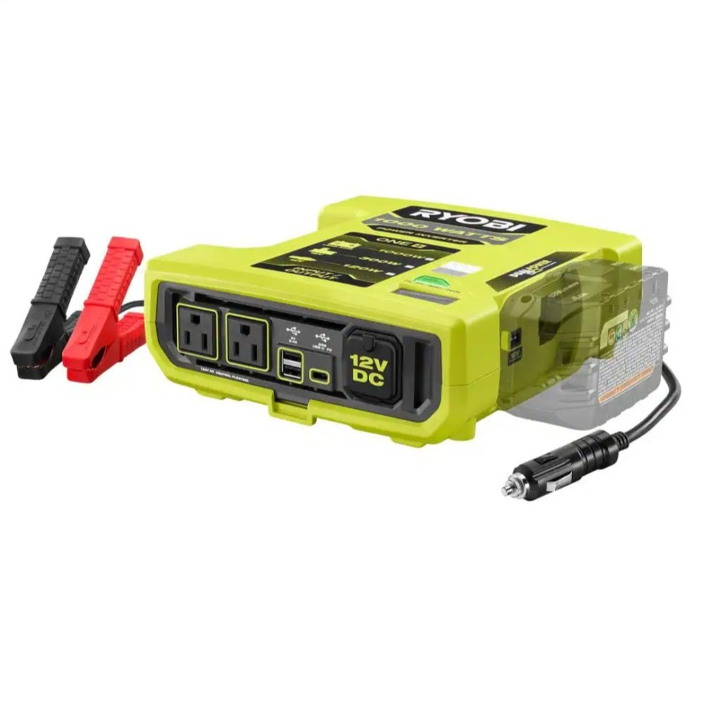 One + 18V 1000-Watt Max 12-Volt Automotive Power Inverter One + 18V 1000-Watt Max 12-Volt Automotive Power Inverter